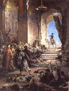 Henri Levy Bonaparte at the Great Mosque in Cairo oil on canvas